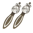 thumbnail image 2 of Tree Vintage Copper Crown-Shaped Bookmarks Set of 2, Stainless Steel Material - Book Markers and Reading Accessories Gift, 2 of 5