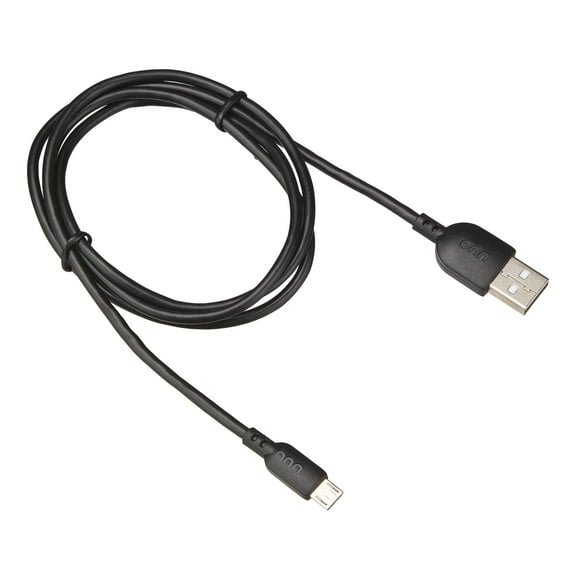 onn 3ft Micro-USB to USB Charging Cable, Black