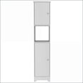 thumbnail image 2 of Storage Cabinet, 68” Linen Cabinet with 2 Doors, 4 Concealed & 1 Open Shelf | Engineered Wood | Beige, 2 of 11