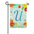 thumbnail image 2 of America Forever Summer Flowers Birds Monogram Garden Flag Letter U 12.5 x 18 inches Hummingbird Calla Lily Spring Floral Double Sided Vertical Outdoor Yard Lawn Decorative White Floral Garden Flag, 2 of 5