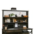 thumbnail image 1 of Sauder Steel River Engineered Wood Computer Hutch in Carbon Oak Finish, 1 of 8