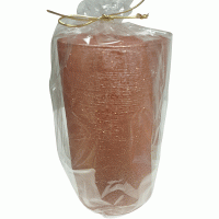 One Hundreds Eighty Degree Bougie Pilier Métallique Bronze 3 x 6 Pouces
