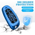 thumbnail image 5 of Key Fob Cover Compatible with Hyundai Sonata Santa Fe Tucson 2020-2023 7 Button TPU Keychain Case Holder Protector,B:blue, 5 of 6