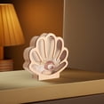 thumbnail image 4 of Versatile Seashell Shaped Wooden Display Case Tabletop Decoration Multi-Use Shadow Case Multi-Function Wood Seashell Modeling Box, 4 of 8