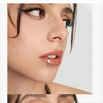 Gothic Cross Fake Lip Ring No Piercing Jewelry for All Genders 1 pc