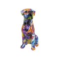 thumbnail image 1 of Figuras de Decoración de Estatua de Perro Colorido, Estatua de Perro de Arte de Graffiti Moderno para Decoración Del Hogar, Sala de Estar, Dormitorio, Sunnimix Mobiliario de estatua, 1 of 8