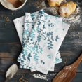 thumbnail image 6 of Teal Blue Leaves Kitchen Towels Set of 4, Water Absorbent Dish Towel, Summer Botanical Decorative Hand Towels - Quick Drying Cloth for Cooking Baking, 18x28 Inch, 6 of 8