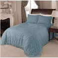 thumbnail image 1 of Beatrice Home Fashions Medallion Chenille, Full, Blue, 1 of 1