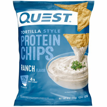 Quest Tortilla Protein Chips, Low Carb, Ranch, 4oz