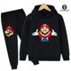 thumbnail image 1 of Conjunto de Sudadera con capucha de Super Mario para niños y niñas, ropa deportiva de 2 piezas con estampado, informal, a la moda, 2024, 1 of 1