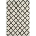 thumbnail image 3 of SAFAVIEH Layla Geometric Plush Shag Area Rug, Ivory/Dark Grey, 6' x 6' Square, 3 of 8