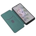 thumbnail image 2 of Case for Google Pixel 6A Magnetic Carbon Fiber Leather Folio Flip Case with Card Holder Kickstand, 2 of 5