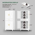 thumbnail image 6 of Elegant Furniture 71" H Farmhouse Kitchen Storage Cabinet with Drawer and 4 Doors,White Pantry Cabinets,Metal Storage Cabinet for Kitchen,Living Room, 6 of 8