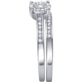thumbnail image 2 of 1/5 Carat T.W. Round White Diamond Sterling Silver Bridal Set with Miracle Plate, 2 of 4