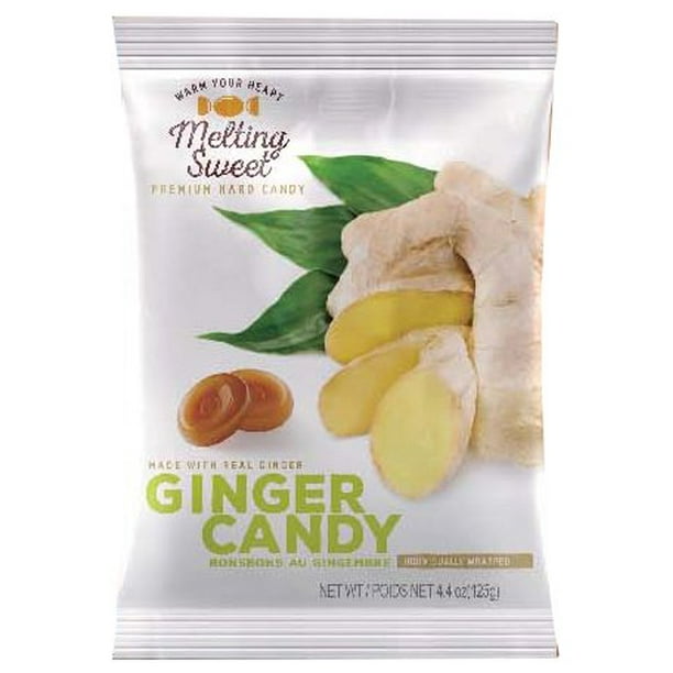Melting Sweet Premium Individually Wrapped Ginger Hard Candy, 4.4 oz