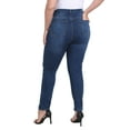 thumbnail image 5 of HDE Women's Plus Size Skinny Jeans Pull On Stretch Denim Jegging with Pockets Dark Blue - 3X, 5 of 7