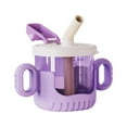 thumbnail image 1 of Taza de entrenamiento de silicona para bebé, taza para sorber de 10Oz/300ml, portátil, fácil de limpiar con botella de agua para bebés y niños Violeta, 1 of 8