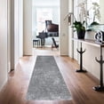 thumbnail image 1 of Superior  Elegant, Plush, Hand-Woven Grey Shag Runner Rug - 2' 2.5" x 11', 1 of 5