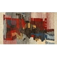 thumbnail image 1 of Ahgly Company Indoor Rectangle Contemporary Saffron Red Abstract Area Rugs, 7' x 10', 1 of 6