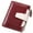 Wine red with white, variant on FALAN MULE Small Wallet for Women Genuine Leather Bifold Purse RFID Blocking Card Holder