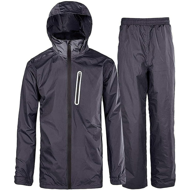 SCODI Men's Classic All-Sport Waterproof Breathable Rain Suit (Hooded 2 ...
