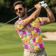 thumbnail image 3 of KUIFORTI Funny Matching Golf Shirts for Couple Floral Print His and Hers Golf Outfits Quarter Zip Stand Collar Quick Dry Lightweight Sport Apparel for Golf Tennis Casual Wear Summer Couple Gifts, 3 of 5