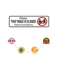 thumbnail image 5 of Please This Table Is Closed For Door Or Window Protection Required Unique Aluminum Metal Sign 4"x18", 5 of 5