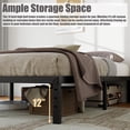 thumbnail image 4 of NESLIME 14 inch Queen Size Heavy Duty Metal Bed Frame, Sturdy Construction, No Box Spring Needed, Easy Assembly, 4 of 8