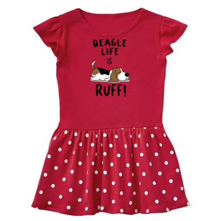 

Inktastic Beagle Life is Ruff! Gift Toddler Girl Dress