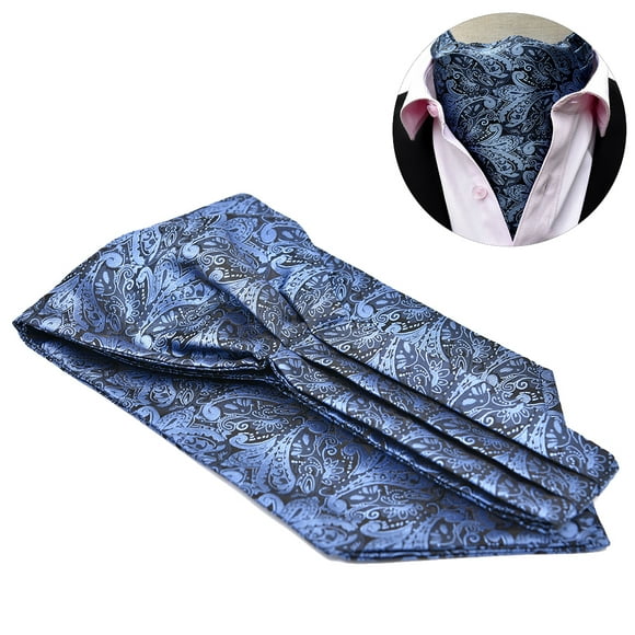 Cravate Classique Ascot pour Homme en Jacquard Floral Mode Cravate Ascot pour Affaires