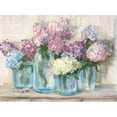 thumbnail image 3 of Rowan, Carol 18x14 Black Modern Framed Museum Art Print Titled - Hydrangeas in Glass Jar Pastel Crop, 3 of 5