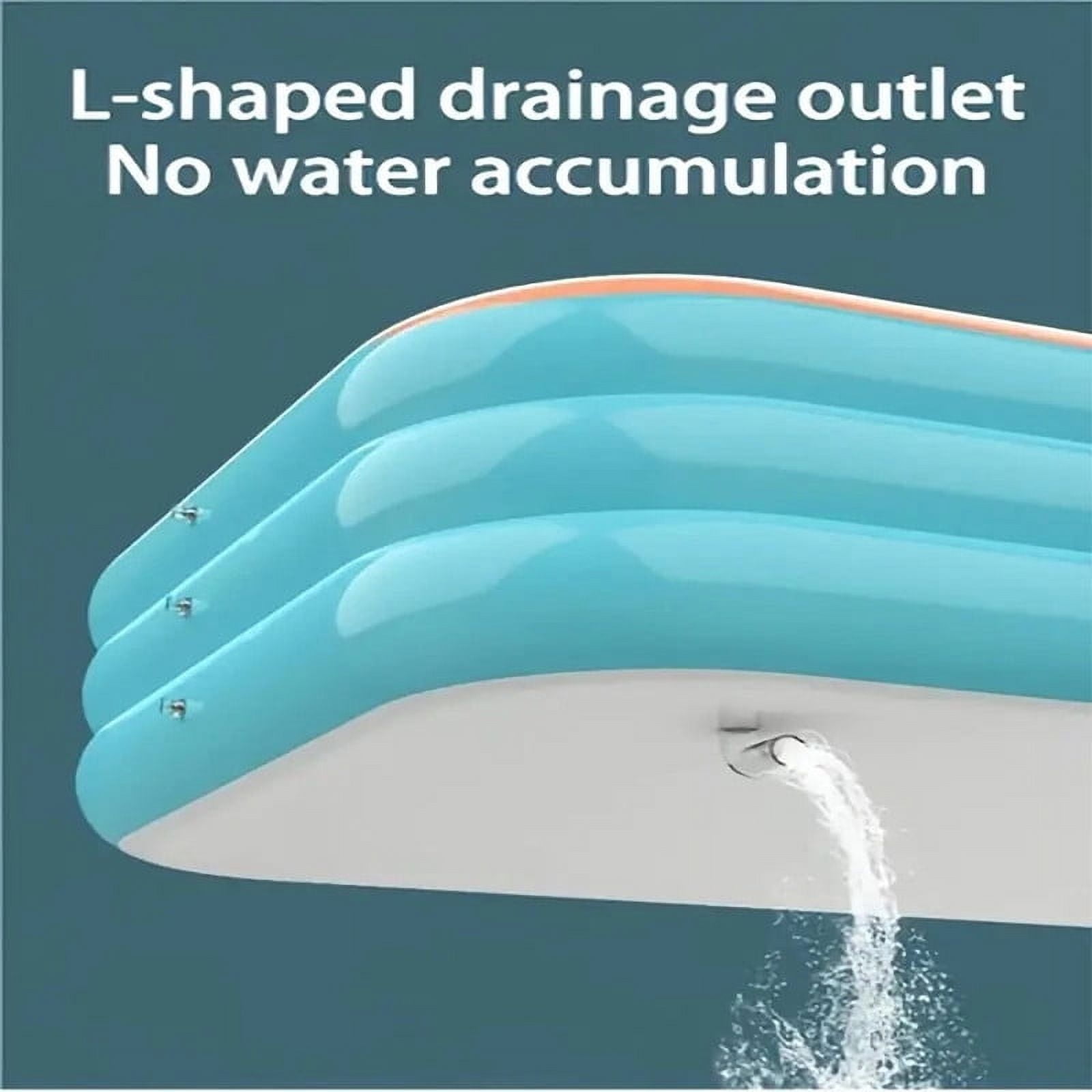 Inflatable Swimming Pools, Rectangular Inflatable Swimming Pool for Kids, Family Blow up Pool, Lounge Inflatable Pool for Backyard Garden Outdoor, Easy to Inflatable