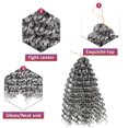 thumbnail image 5 of Phocas 14inch 3Packs Crochet Hair for Black Women Curly Braiding Hair Water Wave Crochet Hair Extensions (Grey), 5 of 5