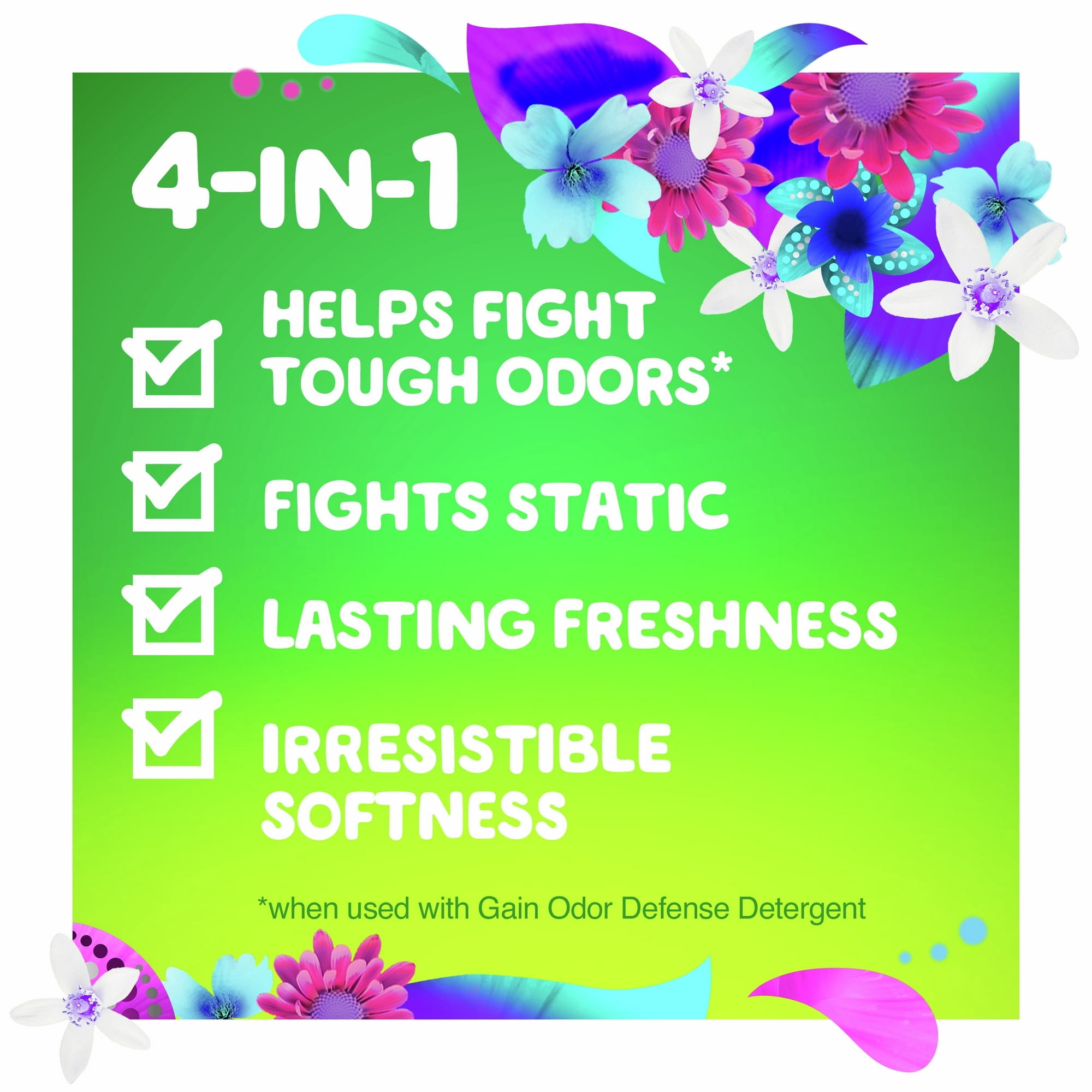 Gain Dryer Sheets + Odor Defense, Super Fresh Blast Scent, 180 Count with Microfiber Solid Color Towel by BundleEase