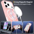 thumbnail image 4 of Asuwish Phone Case for iPhone 17 Pro 6.3 inch Tempered Glass Screen Protector Magnetic Folding Stand Frosted Translucent Rugged Shockproof Protective Cell Cover i Phone17 i17 17Pro Women Men Pink, 4 of 7