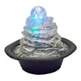 thumbnail image 2 of 7.5" Tall Polyresin Indoor Fountain with LED Light and 1l Capacity, Ice Mountain Design, 2 of 2