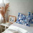 thumbnail image 5 of Blue Crystal Flower Outdoor Pillow Covers Pack of 2 Irregular Texture Waterproof Throw Pillow Covers Decorative Cushion Cases for Patio Garden Tent Balcony Couch 20x12 inch, 5 of 8