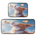 thumbnail image 2 of Kitchen Floor Mat 2 Sets Carpet Floor Mat Kitchen Mat Bathroom Mat Living Room Mat Bedroom Mat Absorbent Delicate Fabric No Ball The Dog and The Butterfly, 2 of 7