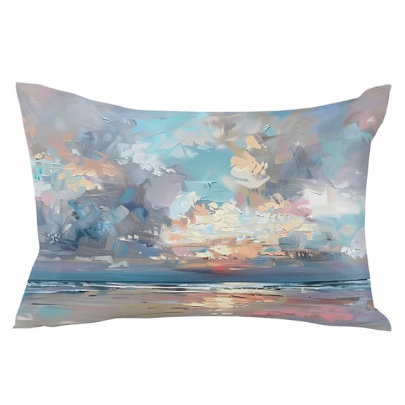 Oil Painting Modern Abstract Art Body Pillow Cover, Pillowcase Protectors with Zipper, Breathable Decorative Throw Pillow Case Cover, Pillow Shams for Couch Sofa 24x36Inch