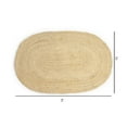 thumbnail image 6 of · REDEARTH · Oval Area Rug - 2'x3' Braided Natural Jute with Non-Skid Backing - Handwoven Boho Rug for Bedroom, Kitchen, Living Room - Farmhouse Aesthetic Home Decor - Durable Handmade Rug, 6 of 8