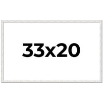 33x20 Frame White Real Wood Picture Frame Width 0.75 inches | Interior Frame Depth 0.5 inches |