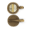 thumbnail image 1 of Barrette Pince à Cheveux Texte Journal Catégorie Pays, 1 of 3