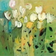 thumbnail image 2 of Harwood, Jennifer 15x15 Gold Ornate Wood Framed with Double Matting Museum Art Print Titled - White tulips II, 2 of 4
