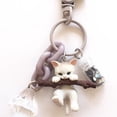 thumbnail image 2 of Kitten keychain, cat doll, cute, creative car key chain, bag pendant, schoolbag pendant., 2 of 4