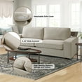 thumbnail image 3 of COSYJOY Living Room, Bedroom, 88.58"THREE Seater Sofa，Soft and Comfortable, Easy to Install, Detachable Sofa Mat and Cover(Beige), 3 of 8