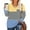 Yellow(New), variant on PNTUTB Women's Daily Casual V Neck Tri-color Patchwork Pocket T Shirt Pullover Long Sleeved Top