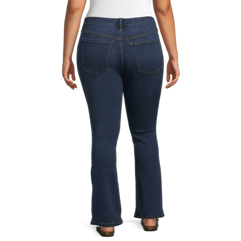Terra & Sky Women's Plus Size High Waist Bootcut Jeans 