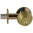thumbnail image 2 of Schlage B660P 609 Grade 1 Single Cylinder Deadbolt 2-3/4 Backset Conventional 6-Pin Cylinder Keyed 5 Satin Brass Blackened Satin Relieved Clear Coated Finish, 2 of 2