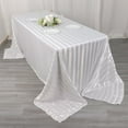 thumbnail image 5 of Efavormart 90"x132" White Satin Stripe Seamless Rectangular Tablecloth, 5 of 11