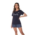 thumbnail image 6 of Short Sleeve Cotton Pajamas Sets for Women 2pc Women's Shorts Pajama Set Women's Cat Print Pajama Set Womens Summer Pajamas Sets Soft Loungewear Sets for Women, S-XXL, 6 of 12